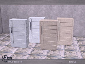 Sims 4 — Tove Bedroom. Dresser, v2 by soloriya — Dresser, version two. Part of Tove Bedroom. 4 color variations.