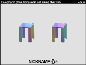 Sims 4 — Holographic glass dining room set_dining chair ver2 by NICKNAME_sims4 — Holographic glass dining room set 11