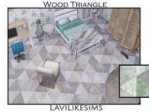 Sims 4 — Wood Triangle by lavilikesims — A geometric wood flooring. Base Game Friendly.
