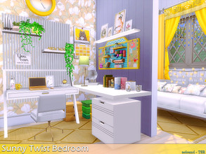 Sims 4 — Sunny Twist Bedroom / TSR CC Only by nolcanol — Sunny Twist Bedroom CC used! Please, read the Required section.
