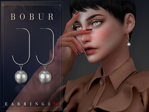 Sims 4 — Oval Pearl Earrings by Bobur2 — Oval Pearl Earrings for female 2 colors HQ compatible I hope you like it