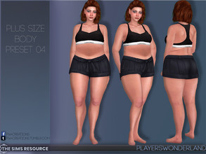 Sims 4 — Plus Size Body Preset 04 by PlayersWonderland — You want more diversity in your game? Then this new bodypreset