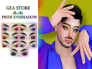 Sims 4 — Pride Eyeshadow by Gea_Store — 7 Swatches BGC HQ For Male and Female Dont Reclaim this as yours and dont