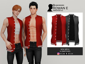 Sims 4 — Rowan E (Sweater V2) by Beto_ae0 — Sports men sweater, hope you like it - 14 colors - New Mesh - All Lods - All