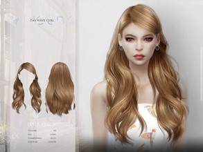 Sims 4 — The Wave Curl - ER0530 by wingssims — Colors:15 All lods Compatible hats Support custom editing hair color Make