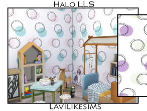 Sims 4 — Halo LLS by lavilikesims — A circle on circle motif fit for any room