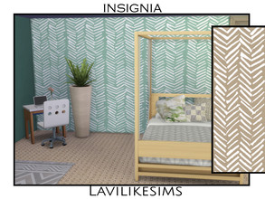 Sims 4 — Insignia Chevron by lavilikesims — A white chevron on a colour background, 6 shades