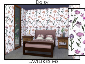 Sims 4 — Daisy by lavilikesims — A simple floral design with modern touches in 6 swatches