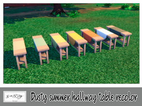 Sims 4 — Dusty Summer hallway table by so87g — cost: 120$, 7 colors, you can find it in surfaces - hallway table All my