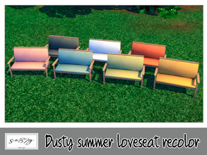 Sims 4 — Dusty Summer loveseat by so87g — cost: 215$, 7 colors, you can find it in comfort - loveseat All my preview