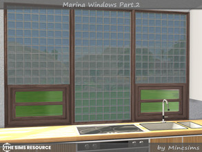 Sims 4 — Marina Windows Part.02 by Mincsims — The set consists of 12 packages. 2x2, 1x2, Narrow 1x2 for Short wall 2x1,