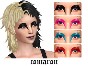 Sims 4 — Big Goth Eyeliner by comaron — found in: Eyeliner 4 swatches Male and Female frames