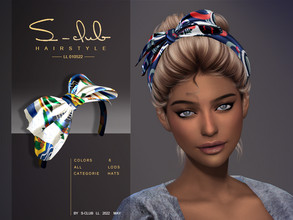 Sims 4 — HAIR BAND for female sims by S-Club — HAIR BAND with 6 colors, for female sims, hope you like, thank you!