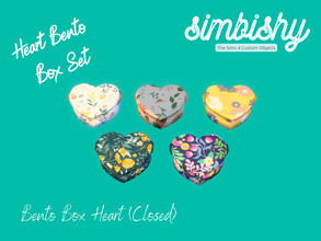 Sims 4 — Bento Box Heart (Closed) by simbishy — For cute lunchtimes! A little heart-shaped bento box ready to be opened!