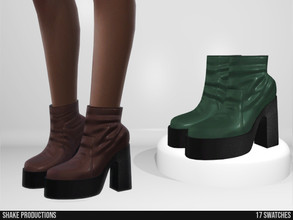 Sims 4 — 900 - Leather High Heel Boots by ShakeProductions — Shoes/Boots-High Heels New Mesh All LODs Handpainted 17