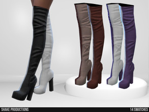 Sims 4 — 901 - Over the Knee Boots by ShakeProductions — Shoes/Boots-High Heels New Mesh All LODs Handpainted 17 Colors