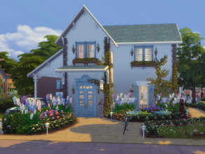 Sims 4 — Douceur de Vivre no cc by sgK452 — House for couple with child and/or cat and dog. Swimming pool, Vegetable