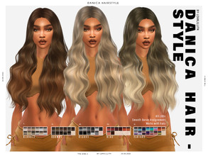 Sims 4 — Danica Hairstyle by Leah_Lillith —  Danica Hairstyle All LODs Smooth bones Custom CAS thumbnail Works with hats