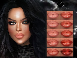 Sims 4 — LIPSTICK Z185 by ZENX — -Base Game -All Age -For Female -10 colors -Works with all of skins -Compatible with HQ