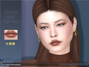 Sims 4 — Venessa Labret Piercing by PlayersWonderland — Similiar to my vanta labret piercing but smaller and differently