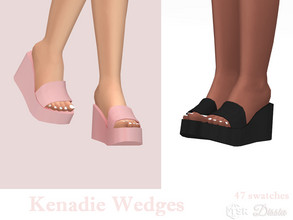 Sims 4 — Kenadie Wedges by Dissia — Wedges on high platform for your sim :) Available in 47 swatches