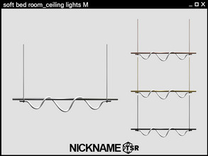 Sims 4 — soft bed room_ceiling lights M by NICKNAME_sims4 — soft bed room set 12 package files. -soft bed room_round bed
