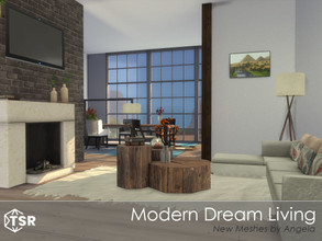 Sims 4 — Modern Dream Living by Angela — Modern Dream series now brings you the living room! This set contains a
