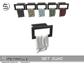 Sims 4 — Set Zuko Towel Rack 02 by Simenapule — Set Zuko Towel Rack 02. 6 colors.