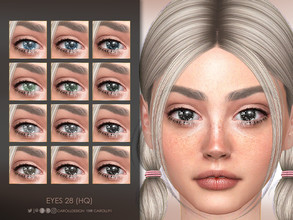 Sims 4 — Eyes 28 (HQ)  by Caroll912 — A 12-swatch sparkly eyes in different tones of blue, green, grey and brown. Suited