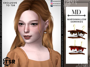 Sims 4 — marshmallow earrings Child by Mydarling20 — new mesh base game compatible all lods all maps 4 colors