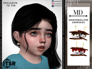 Sims 4 — marshmallow earrings Toddler by Mydarling20 — new mesh base game compatible all lods all maps 4 colors