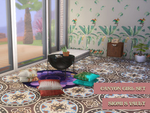 Sims 4 — Canyon Girl Set by siomisvault — So I'm creating this different houses and one is in what I call the Canyon it's