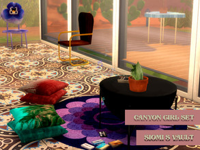 Sims 4 — CanyonGirlSet_Cushions02 by siomisvault — Lovely cushions for your floor, sit there listen to some music look at