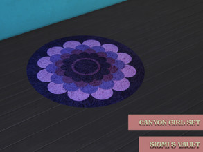 Sims 4 — CanyonGirlSet_Rug01 by siomisvault — A Groovy rug for all kind of rooms because it's great to have good