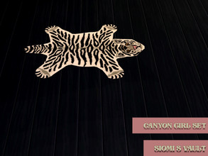 Sims 4 — CanyonGirlSet_Rug03 by siomisvault — Ok yes yes I called it Tiger Rug... Thanks for the support and love Siomi's