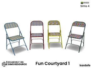 Sims 4 — kardofe_Fun Courtyard_DiningChair by kardofe — Folding chair. Beautiful and light, for outdoor use, in four
