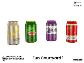Sims 4 — kardofe_Fun Courtyard_Soda by kardofe — Soda can, in four different flavours, decorative