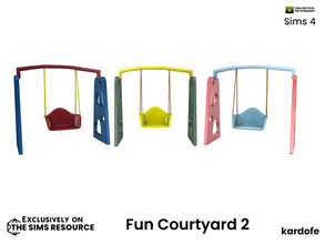Sims 4 — kardofe_Fun Courtyard_Children's armchair by kardofe — Children's swing chair, in three colour options