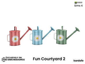 Sims 4 — kardofe_Fun Courtyard_Watering can by kardofe — Decorative watering can, in three colour options