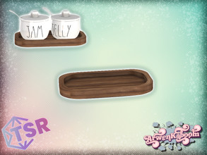 Sims 4 — Rae Of Sunshine - Small Jar (Spoon) Wood Plate by ArwenKaboom — Base game object with multiple recolors. You can
