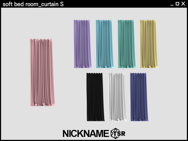 Sims 4 — soft bed room_curtain S by NICKNAME_sims4 — soft bed room set 12 package files. -soft bed room_round bed -soft