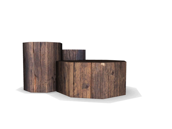Sims 4 — MDL Coffee table by Angela — Modern Dream Living Coffeetable, a set of 3 tree stomps in different heights for
