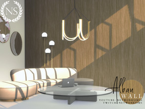 Sims 4 — Alban Wooden Wall by networksims — A vertical light brown wooden wall.