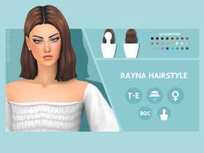 Sims 4 — Rayna Hairstyle by simcelebrity00 — Hello Simmers! This short bob, wavy, and hat compatible hairstyle is