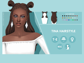 Sims 4 — Tina Hairstyle by simcelebrity00 — Hello Simmers! This dreadloc, ethinic waves, and hat compatible hairstyle is