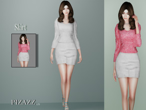 Sims 4 — Dress Skirt by pizazz — Dress Skirt for your female sims. Sims 4 games. Put something stylish on your sims, a