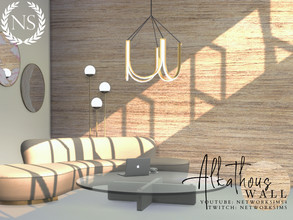 Sims 4 — Alkathous Wooden Wall by networksims — A light brown wooden wall.