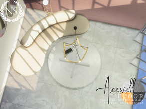 Sims 4 — Axewell Marble Floor by networksims — A greyscale marble floor.