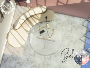 Sims 4 — Believe Marble Floor by networksims — A greyscale marble floor.