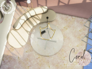 Sims 4 — Coral Marble Floor by networksims — A pink marble floor.